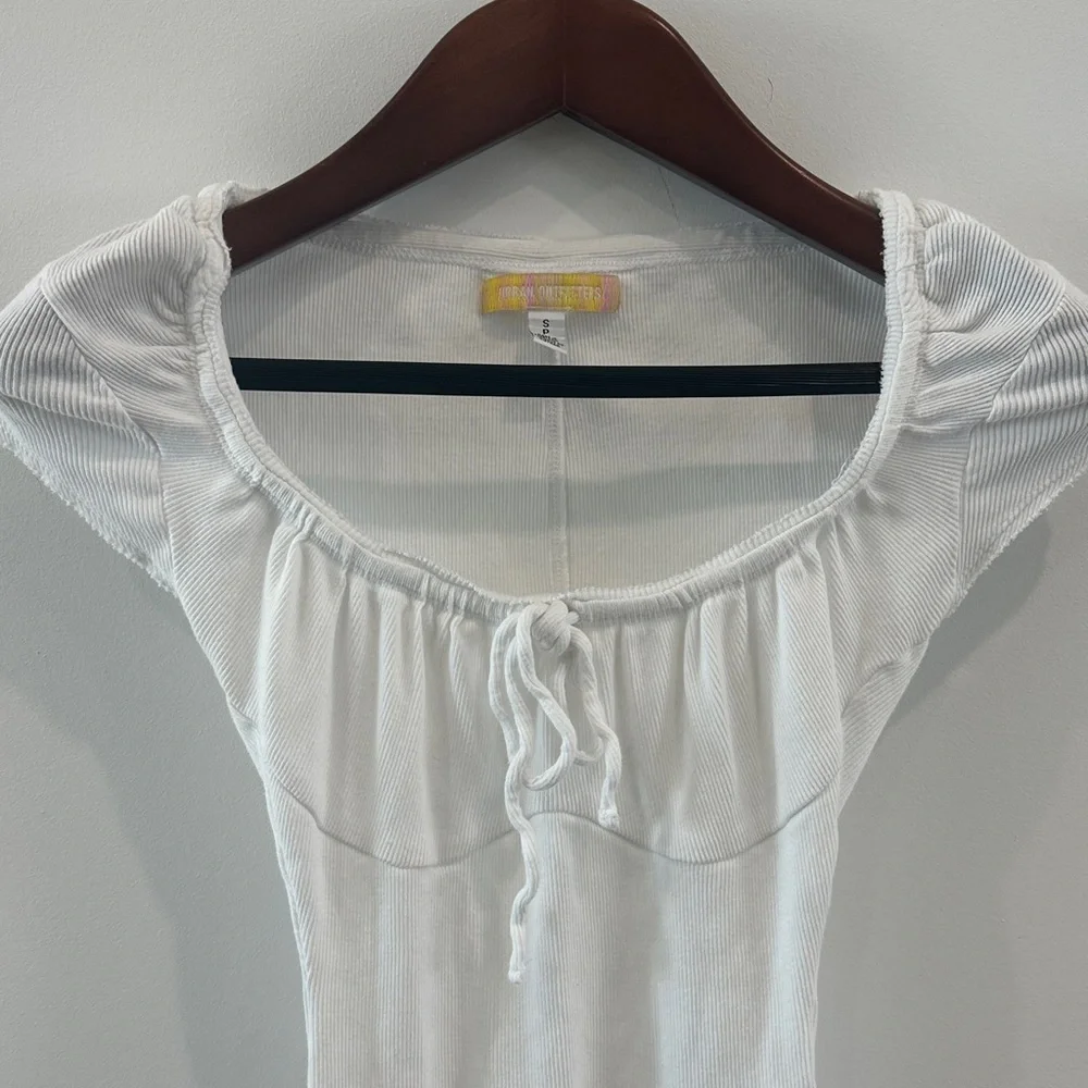 Urban Outfitters White Ruched Blouse - Picture 2 of 5